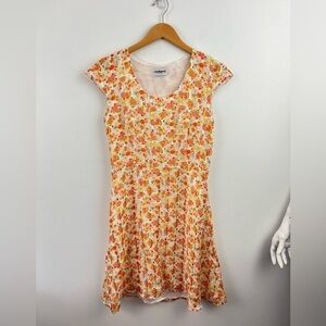 CACHAREL Vintage Silk  A-Line Sundress with Flutter Cap Sleeves Size S